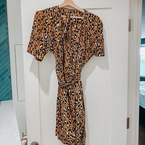 Diane Von Furstenberg leopard wrap dress